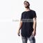 New style hot sales America and Europe pure cotton longline t shirt