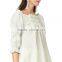 Soft allover puckered weave mint linen stripe blouse