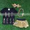 New Girls Spring Design Short Sleeves Outfits Girls Boutique Clothing Hot Mess With Skirts Girls Summer Sets With Accessoreis