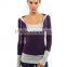 Girls good price deep neck skinny contrast color hoodies