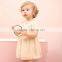 Wholesale 100% Natural Cotton Baby Girls Princess Dress Short Sleeves Summer Casual Style