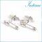Novelty Silver Pins Men's Cufflinks