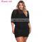 5 Color All Have In Stock Women Plus Size Chiffon Layered Bodycon Dress