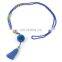 Stylish Glass Beads Pom Pom Tassel Necklaces