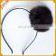 Fluffy lovely colorful cute fur ball hairband