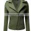 2016 BAIYIMO Women Long Sleeve Slim Fit Cotton Zip-up Casual Rider Jacket