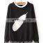 2016 Winter Women embroidered fabric sweater