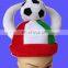 Wholesale world cup football hats with clap hand and min football