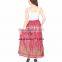 100% Cotton Women Maxi Party Skirt Embrodeiry Wholesale Indian long skirts women Boho dress pants