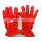 custom unisex high quality red embroidery fleece gloves
