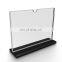 Clear 3 sides PMMA menu display plexiglass menu display stand acrylic menu card stand
