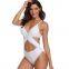 Latest Design Polyester Cross Sexy Women Swimsuit Bikinis Lady Backless Beachwear Women Bikini Wholesale Mature Swimwear
