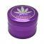 D63MM&H50MM aluminium alloy 4-layers   leaf  logo printed  smoking grinder tobacco grinder  smoking  accessories