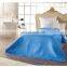 Romantic blue color bed spread with floral printed design polyester fabric bedspread