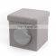 RTS Modern And Practical Home Furniture Faux Linen Folding Storage Ottoman Stool With Pocket