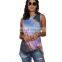 2020 New European and American Women's Gradient Color Explosion Printed Sleeveless Vest T-shirt Tops Women