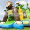 Gorilla Jungle Theme Jump House Commercial Inflatable Bouncer Castle With Slide