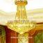 Modern fancy home decorative golden crystal chandelier