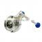 Free sample sanitary manual SMS 25.4 male butterfly valve for brewery,dairy,food processing equipments