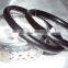 Brass And Wood Bangle Set of 5 Piece 10313, Metal Women Bangle