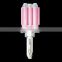 RIWA Home and Salon Use Three barrels ceramic Hair Curler Electrical 3 barrel Wave Wand Curling Iron pink
