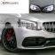 W205 Head Light for C-class 2014-2019year Head Light Sedan and co Flowing LED or With Blue Light