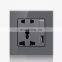 Switch control 13A Global Universal 5 Hole USB Wall Power Socket,5V 2.1A USB Charger Port
