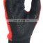 Red fashion knitting mechanic light duty work gloves for women