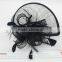 New Arrival Fashion Black Sinamay Base Fascinator Hat With Feather