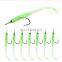 10 PCs/Lot 70mm 1g fishing soft lure rubber eel jig with stainless steel hook