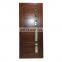 new design walnut wood front door single leaf flush door