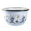 3pcs unique size assorted airtight enamel dotting salad storage bowl set
