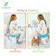 Bamboo Adjustable Luxury Squatting Toilet Stool with Built-in Foot Massager to Boost Blood Circulation Non-Slip
