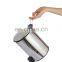 Modern design hotel mirror surface 3L 5L 12L stainless round shape pedal bin thin cover soft closing waste bin