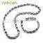 Topearl Jewelry Heavy Mens Set Stainless Steel Necklace Bracelet Set Link Chain Silver Set 7mm SSJ05