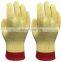 Yellow Aramid Fiber PVC Dots Cut Proof ANSI A7 Anti Cut Resistant Safety Gloves