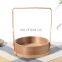 Handle round wooden food tray