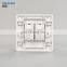 86*86mm 3m RJ45 2 Ports Network Keystone Wall Face Plate For Cat6 Cable
