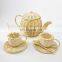 Hot Sale white natural rattan tea set pretend boho toy Kid Doll Toy Tea Cups & Sets Vietnam Manufacturer