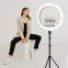 Kytuwy 14 inch light cell phone lamp fill for makeup video live studio phone ring light with tripod stand  fill light