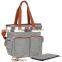 Stylish stripe cotton canvas nappy baby diaper bag