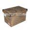 Antique design storage use wood packaging rice box 5 kg 10 kg wooden flour box