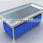 APEX custom make commercial restaurant stainless steel ice fresh tuna freezer fish display table ice case