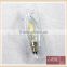 2W E14 Base Holder C35 Shape 2700K Warm White LED Filament Flame Candle Bulb Light