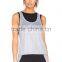Womens Clothing 2016 Spring Latest Women Muscle Tee with Mesh Trim