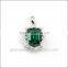 Latest Design 925 Stering Silver Syntheric Emerald Set Hot Gemstone Jewelry Hong Kong Wholesale