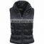 Lady's 100%polyester black and white stock clothing padded vest