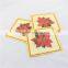 printed paper napkin with flower image