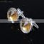 Plating Cufflinks 18mm Yellow Simulated crystal for Shirt men and women Cousin Jewelry