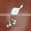2014 new products best quality retractable earphones from Shenzhen factory XTY-02